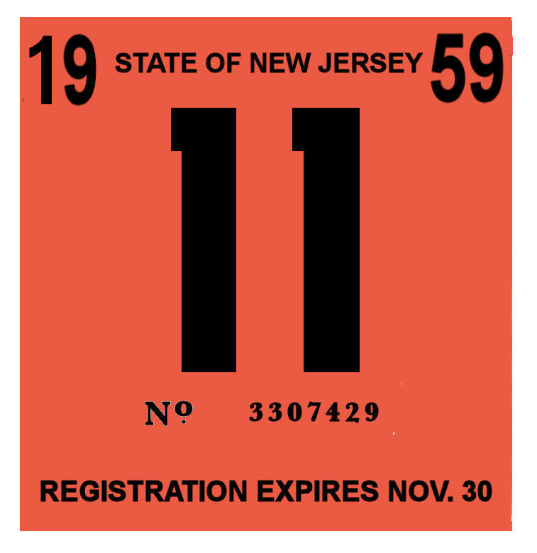 (image for) 1959 New Jersey INSPECTION Sticker